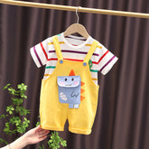 Superior Quality Baby Dino 2 Piece Toddler Girl Boy Shirt Dungaree Short Dress